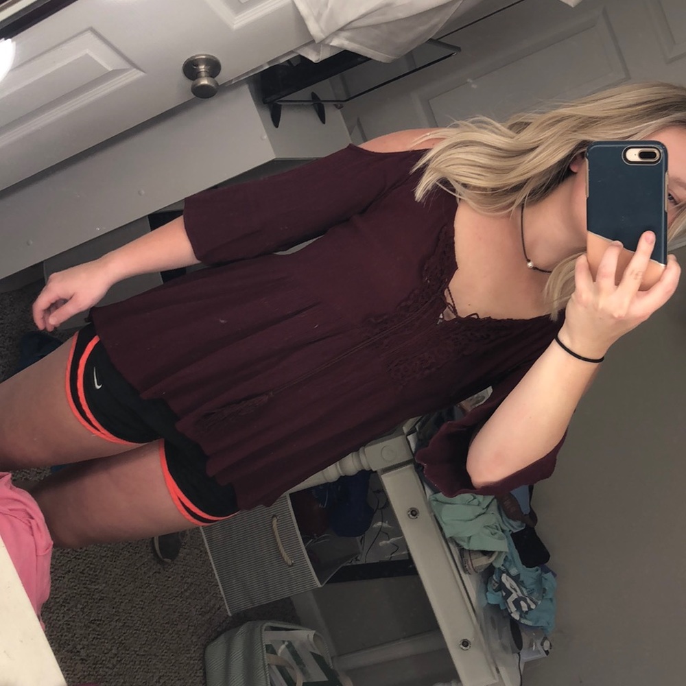 Medium deep purple blouse